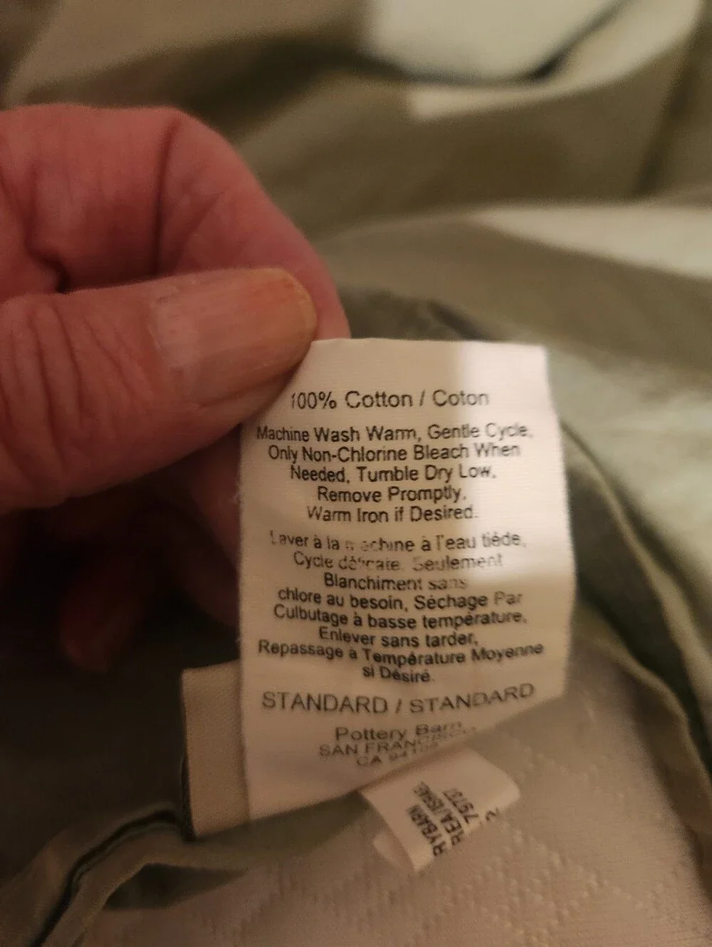 Pottery Barn soft sage